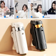 Limited Time: 40% OFF 🔥Mini Selfie Stick Foldable 3 in 1 Extendable Grip Phone Shooting Tripod Stand with BT Remote Control
